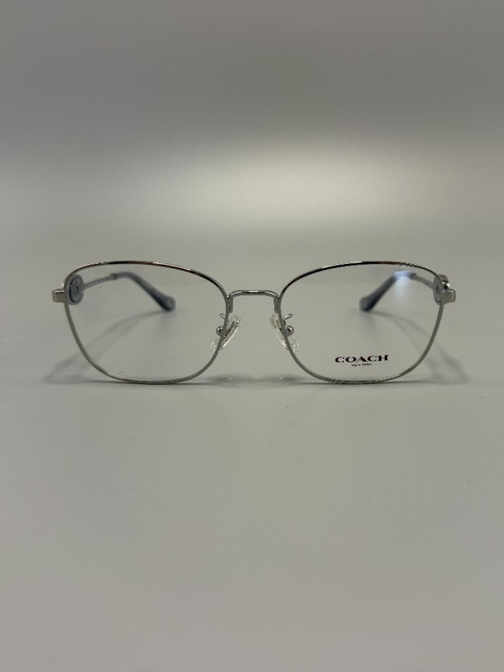 Coach Silver Metal Eyeglass Frames Horse Carriage Logo New Demo